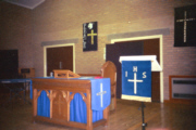 The Forge Community Centre set up for worship